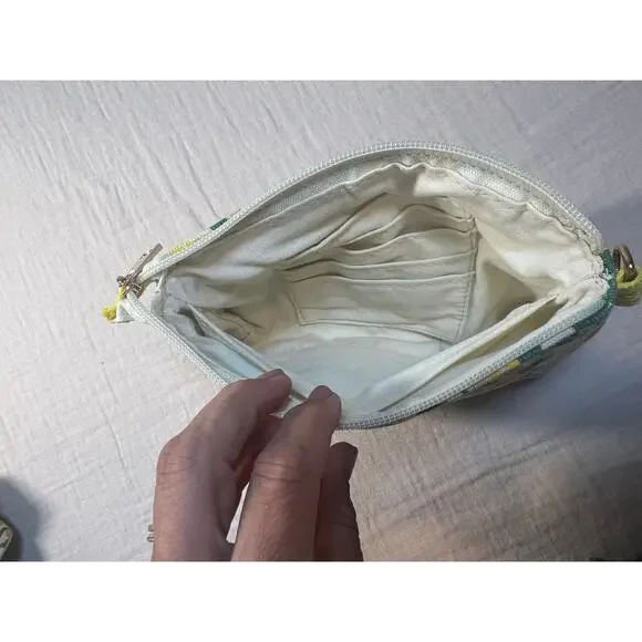 Martha Stuarts The Perfect Tote Citrus Floral Yellow Orange Matching Wrist Purse - Picture 7 of 7